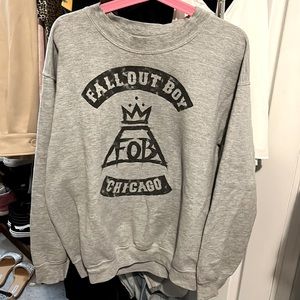 Fall Out Boy Band Sweatshirt grey medium